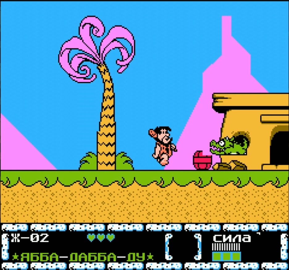 Flintstones, The - The Surprise at Dinosaur - геймплей игры Dendy\NES